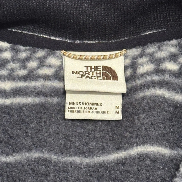The North Face Men’s Striped Fleece Quarter Zip Pullover Sweater Size Medium - Picture 6 of 6